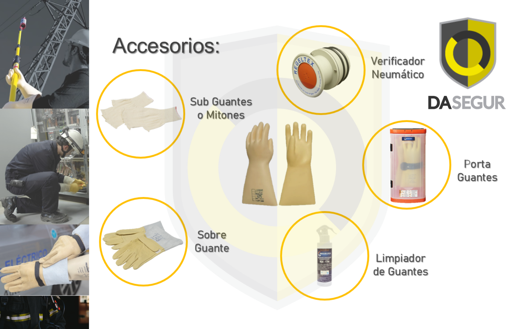 Accesorios complementarios a los guantes dielectricos